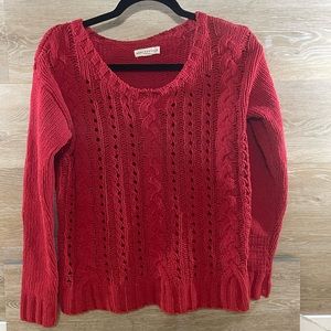 Aeropostale chunky knit sweater red XS